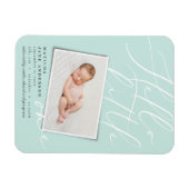 Hello little one chic modern foto magnet (Horizontal)
