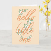 Hello Little One New Baby Card Karte (Gelbe Blume)