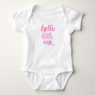 Hello Little One Pink Baby Strampler