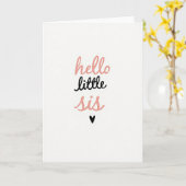 Hello Little Sis Sweet Card Karte (Gelbe Blume)