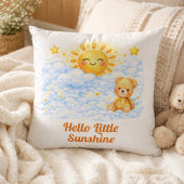 Hello Little Sunshine Sweet Baby Sky Blue Kissen