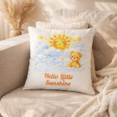 Hello Little Sunshine Sweet Baby Sky Blue Kissen