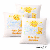 Hello Little Sunshine Sweet Baby Sky Blue Kissen