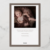 Hello Little Two Foto Baby Birth Ankündigung (Rückseite)