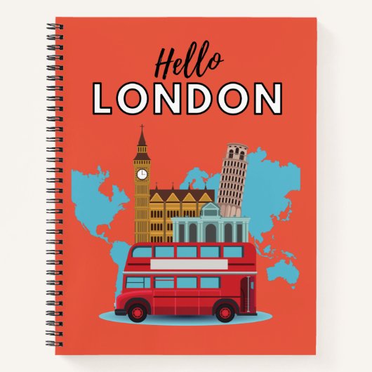 Hello London Notebook Notizblock (Vorderseite)