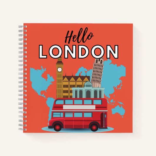 Hello London Notebook Notizblock (Vorderseite)