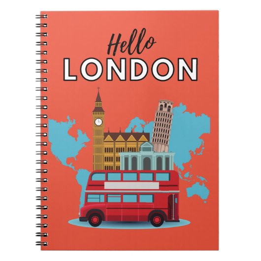 Hello London Notebook Notizblock (Vorderseite)