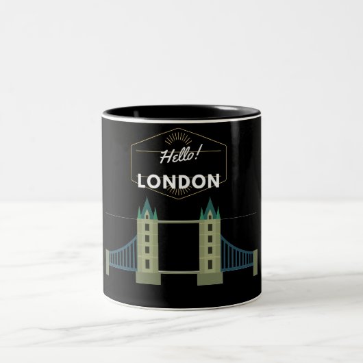 Hello London Zwei-Tone-Kaffee-Tasse Zweifarbige Tasse (Mittel)