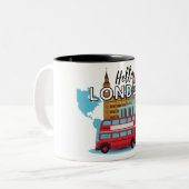 Hello London Zwei-Tone-Kaffee-Tasse Zweifarbige Tasse (Vorderseite Links)