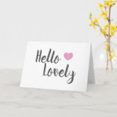 Hello Lovely Karte (Gelbe Blume)