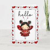 Hello Lovely Ladybug Fairy Karte (Vorderseite)