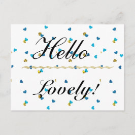 Hello Lovely Postcard Postkarte