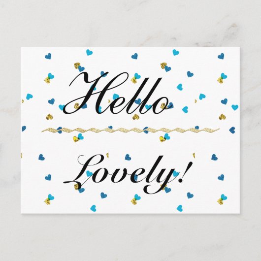 Hello Lovely Postcard Postkarte (Vorderseite)