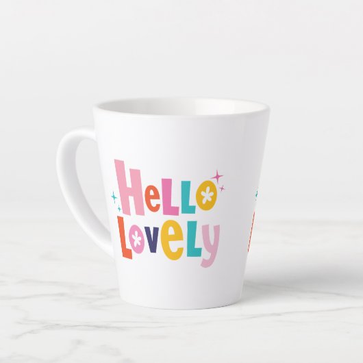 Hello Lovey Latte Tasse (Linke Ecke)