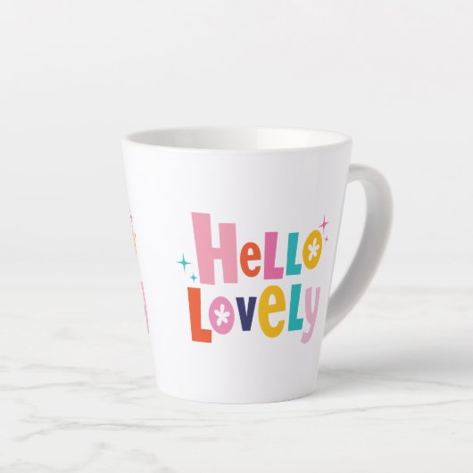 Hello Lovey Latte Tasse (Rechte Ecke)