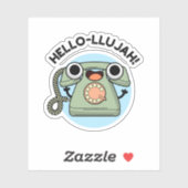 Hello-lujah Funny Telefone Pun Aufkleber (Blatt)