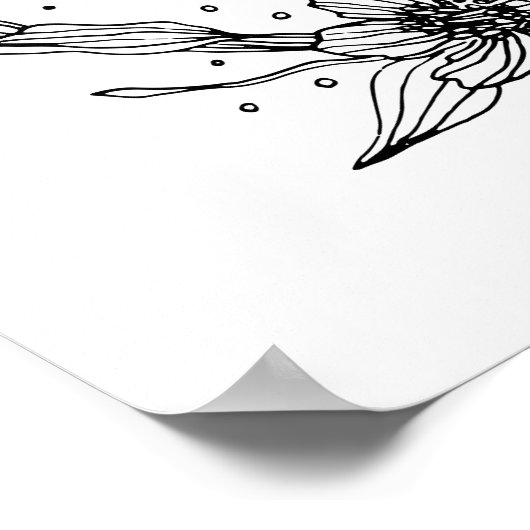 Hello März Line Art Poster (Ecke)