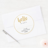 HELLO MEIN NAME IST Ereignis oder Anlass Personali Runder Aufkleber (Umschlag)