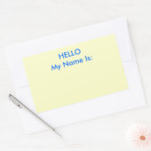 HELLO Mein Name ist: Rechteckiger Aufkleber (Umschlag)