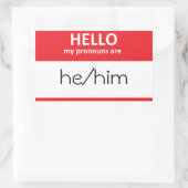 HELLO meine Pronomen sind er/er Sticker (Tasche)