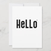 Hello - minimalistic typography card karte (Vorderseite)