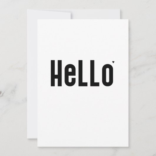 Hello - minimalistic typography card karte (Vorderseite)