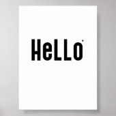 Hello - minimalistic typography poster (Vorne)