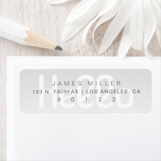 "Hello" Modernes, graues Weiß und Ombre (Insitu)