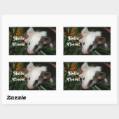 Hello Mouse Rechteckiger Aufkleber (Blatt)