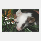 Hello Mouse Rechteckiger Aufkleber (Vorderseite)