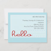 Hello Moving Announcement Ankündigung (Vorderseite)