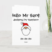 Hello Mr Santa Feiertagskarte (Rückseite)