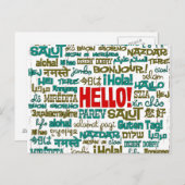 Hello (Multi Language) Postcard Postkarte (Vorne/Hinten)