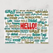 Hello (Multi Language) Postcard Postkarte (Vorderseite)