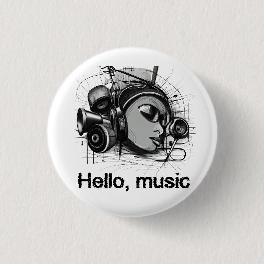 hello music button (Vorderseite)