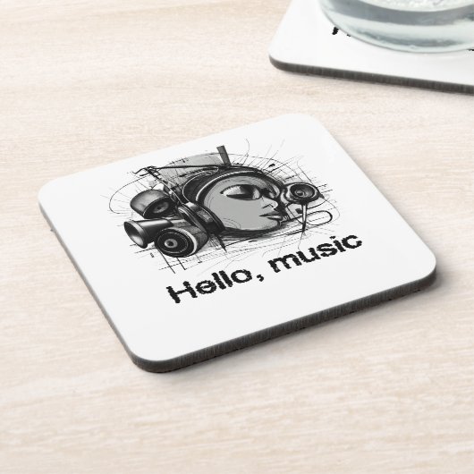 hello music getränkeuntersetzer (Linke Seite)