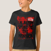 Hello My Name Is Karen Bloody Funny Halloween Cost T-Shirt (Vorderseite)
