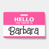 Hello my name is - Pink - Custom Halloween Costume Ausweis (Rückseite)