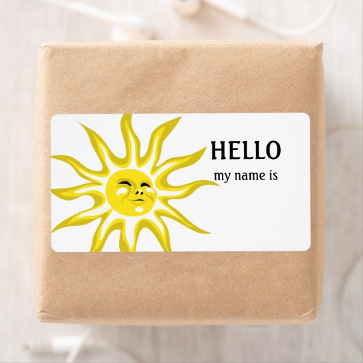 Hello my Name is Sunshine Labels (Insitu)