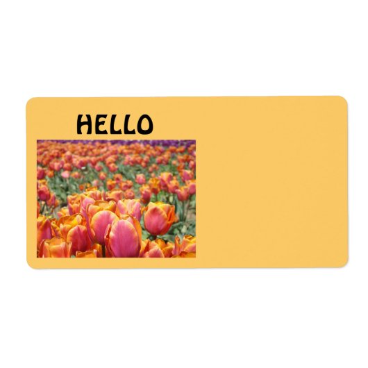 HELLO name tag Labels Tulip Blume Konferenzen (Vorne)