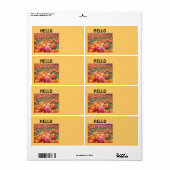 HELLO name tag Labels Tulip Blume Konferenzen (Vorne)