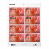 HELLO-Namensmarken Rosa Blume (Vorne)