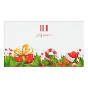 HELLO-Namensschilder für Feiertagsparty Namenschild