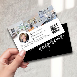 Hello Neighbor Immobilien-Foto-QR-Code Visitenkarte