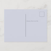 Hello New Baby Foto Blue Birth Ankündigung Postkarte (Rückseite)