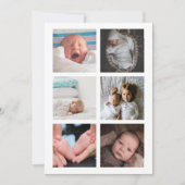 Hello New Baby Foto Personalisiert Gelb Grau Einladung (Vorderseite)