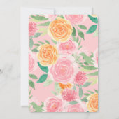 Hello New Baby Foto Personalisiert Pink Blume Einladung (Rückseite)