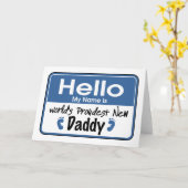 Hello New Daddy Card Karte (Gelbe Blume)