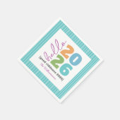 Hello New Year Bold Custom Year Name Spaß Serviette (Ecke)