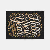 Hello New Year Cheers To New Beginnings Celebratio Fleecedecke (Vorderseite (Horizontal))